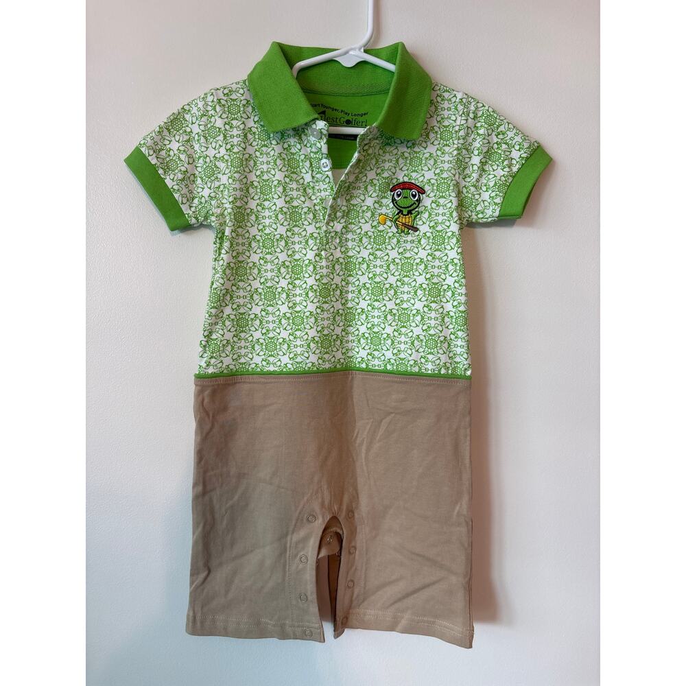 The Littlest Golfer Bermuda Romper Size 18 months